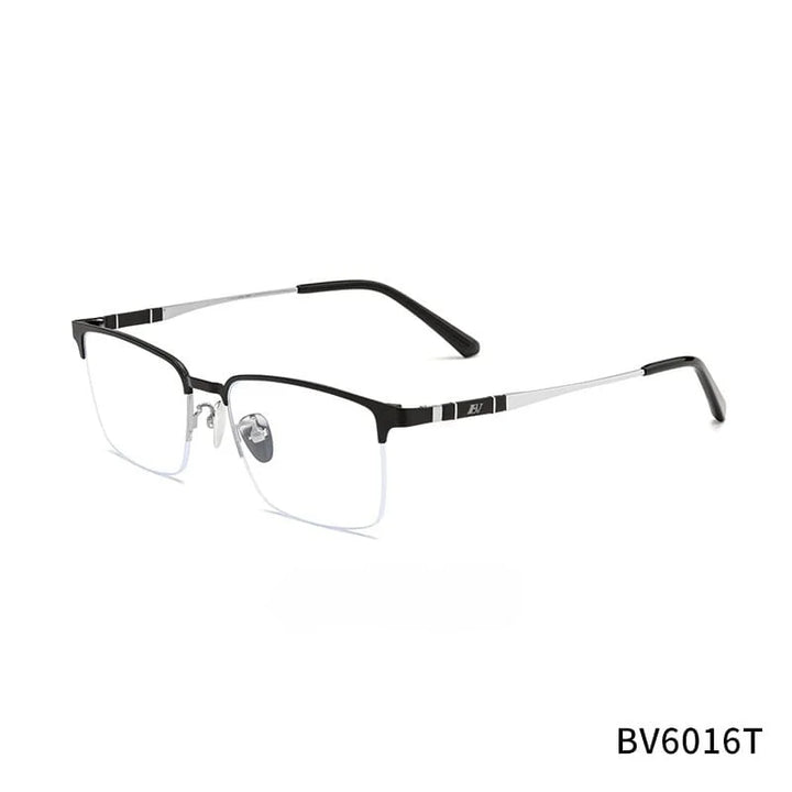 Summer Flower Men's Semi Rim Square Titanium Eyeglasses Clip On Sunglasses 6015/16