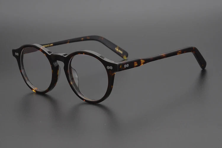 Bobbie Unisex Full Rim Round Acetate Eyeglasses 1201