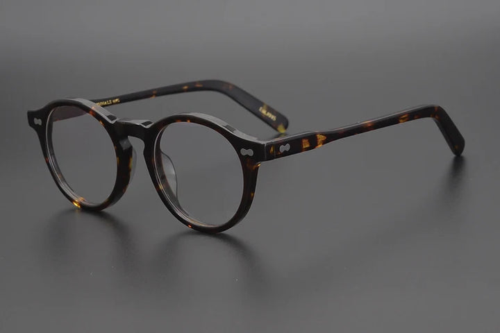 Bobbie Unisex Full Rim Round Acetate Eyeglasses 1201