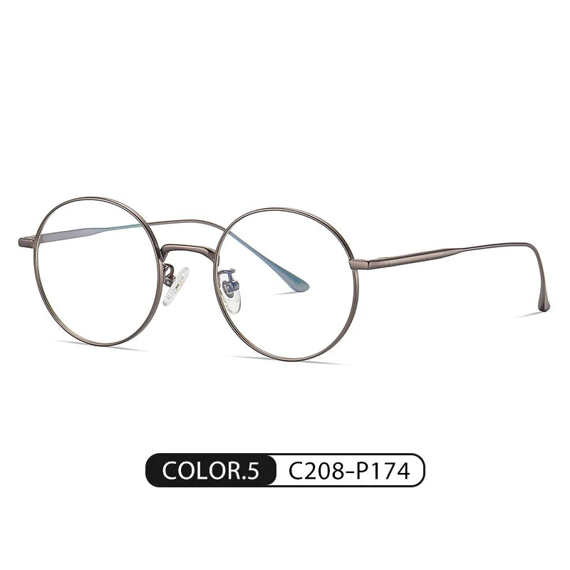 Handoer Women's Full Rim Round Titanium Eyeglasses 99913