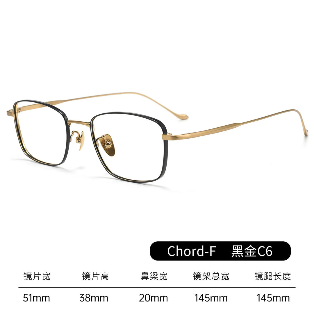 Bclear Unisex Full Rim Square Titanium Eyeglasses Fuz 13