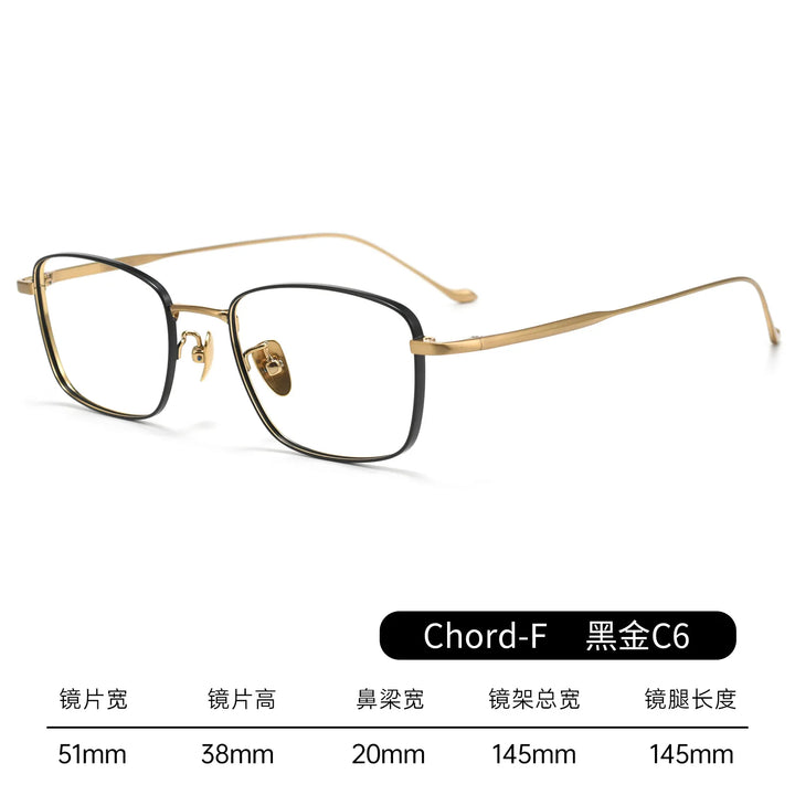 Bclear Unisex Full Rim Square Titanium Eyeglasses Fuz 13