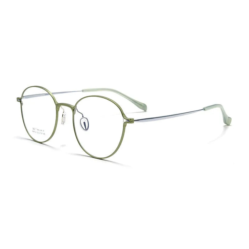CCspace Women's Full Rim Oval Square Al-Mg Titanium Eyeglasses 315016
