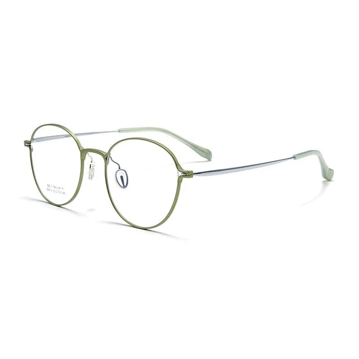 CCspace Women's Full Rim Oval Square Al-Mg Titanium Eyeglasses 315016