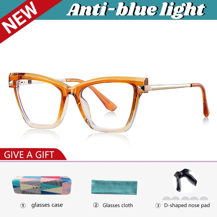 Vicky Women's Full Rim Cat Eye Tr 90 Titanium Reading Glasses 67245