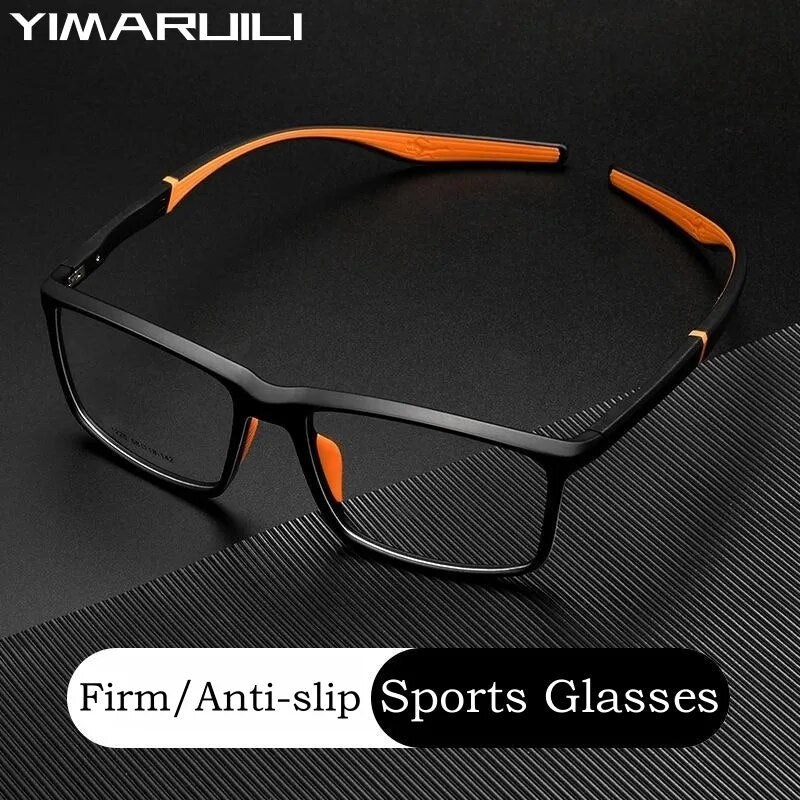 Yimaruili Unisex Full Rim Square Tr 90 Sport Eyeglasses Y1226d Full Rim Yimaruili Eyeglasses   