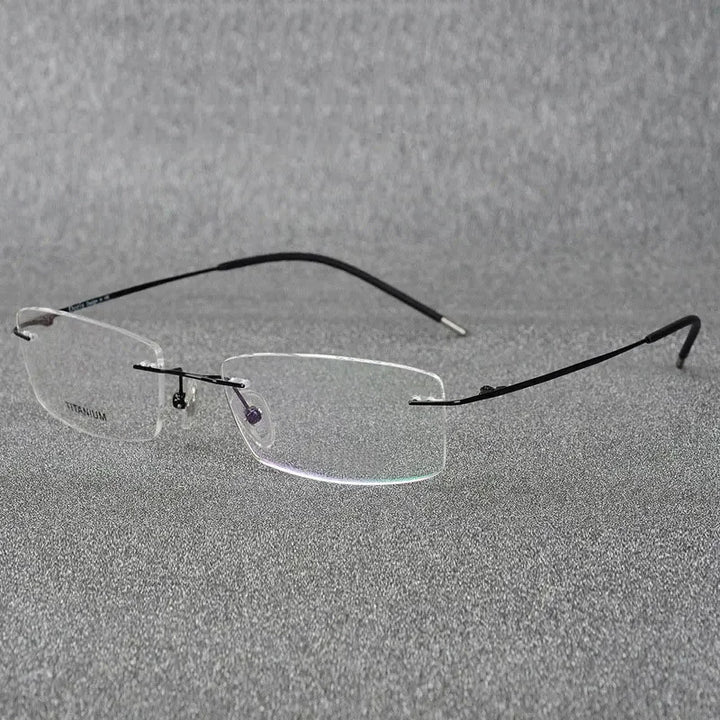 Handoer Unisex Rimless Titanium Prescription Eyeglasses 6210 - view 10