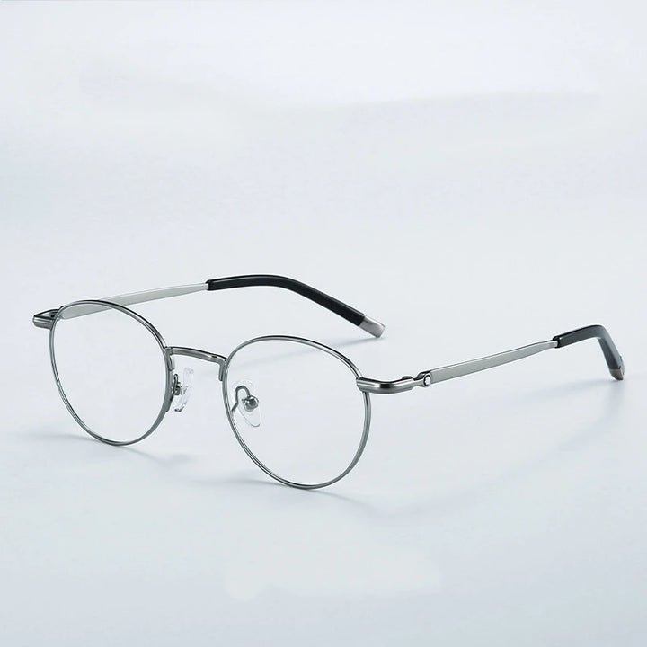 Yimaruili Women's Full Rim Round Titanium Acetate Eyeglasses 905277
