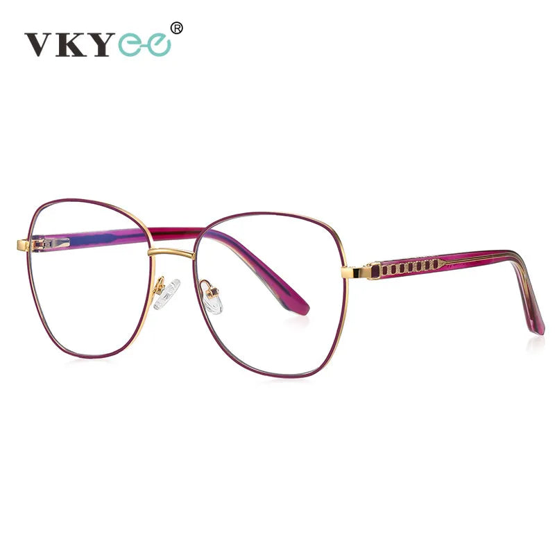 Vicky Unisex Full Rim Large Butterfly Stainless Steel Reading Glasses 3063 Reading Glasses Vicky   