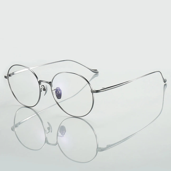 Muzz Unisex Full Rim Oval Round Titanium Eyeglasses 10184