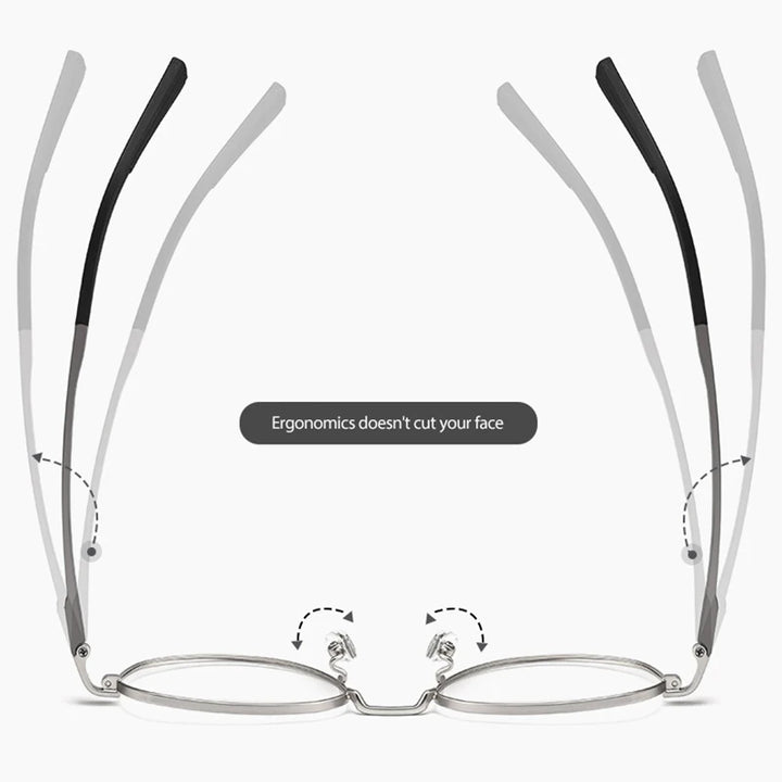 Hotochki N80007N unisex titanium prescription eyeglasses — view 7
