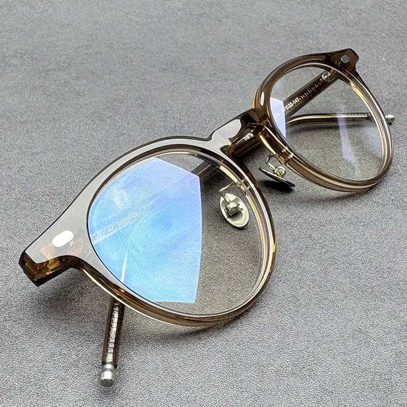 Black Mask Unisex Full Rim Round Acetate Eyeglasses BM-333