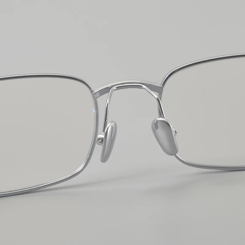 Muzz 0001 unisex small square titanium prescription eyeglasses — view 6