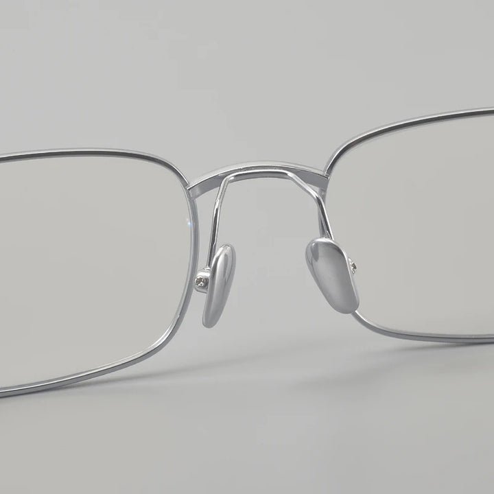 Muzz 0001 unisex small square titanium prescription eyeglasses — view 6