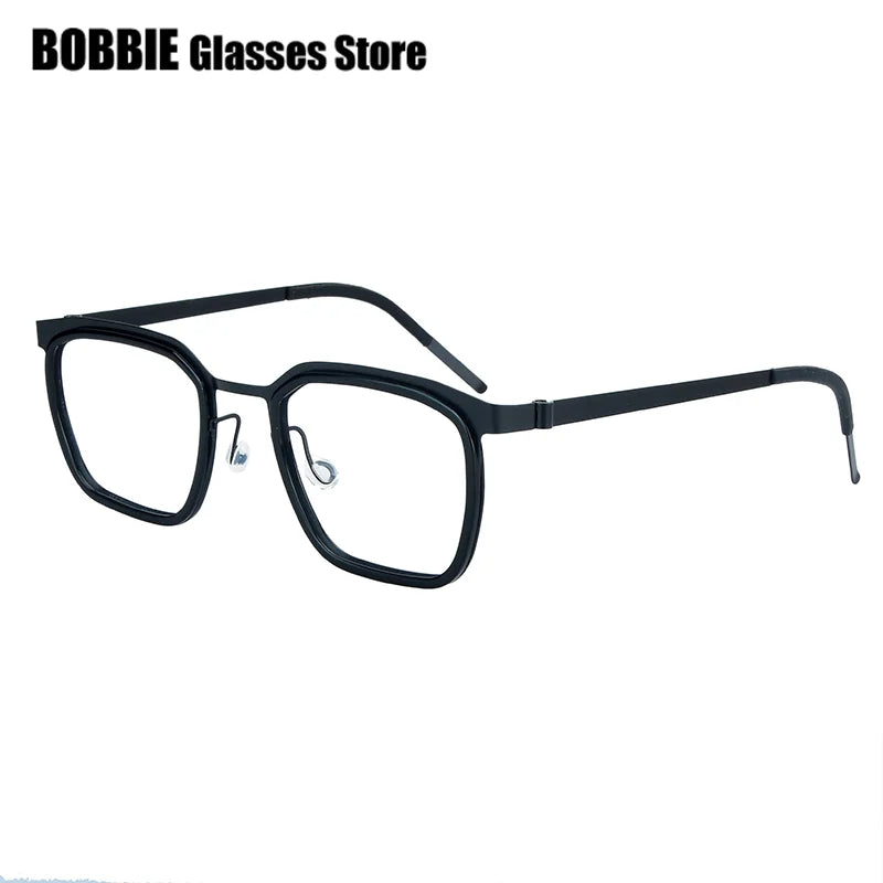 Bobbie Women's Full Rim Square Titanium Acetate Eyeglasses 976569