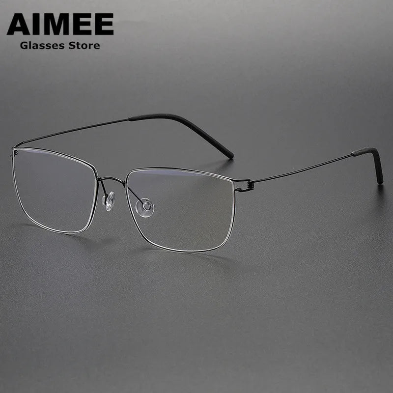 Aimee Unisex Full Rim Square Screwless Titanium Eyeglasses 1751 Full Rim Aimee   