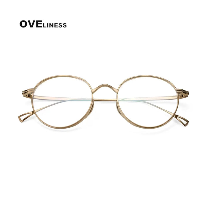 Oveliness Unisex Full Rim Oval Round Titanium Eyeglasses 10518 Full Rim Oveliness Bronze