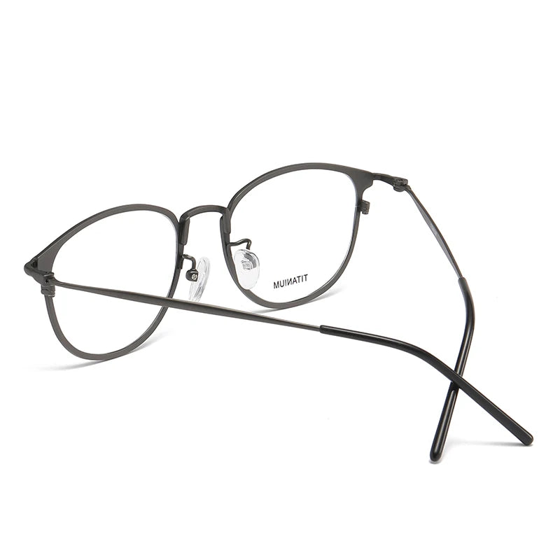 Reven Jate Unisex Full Rim Round Titanium Eyeglasses J1073 Full Rim Reven Jate   