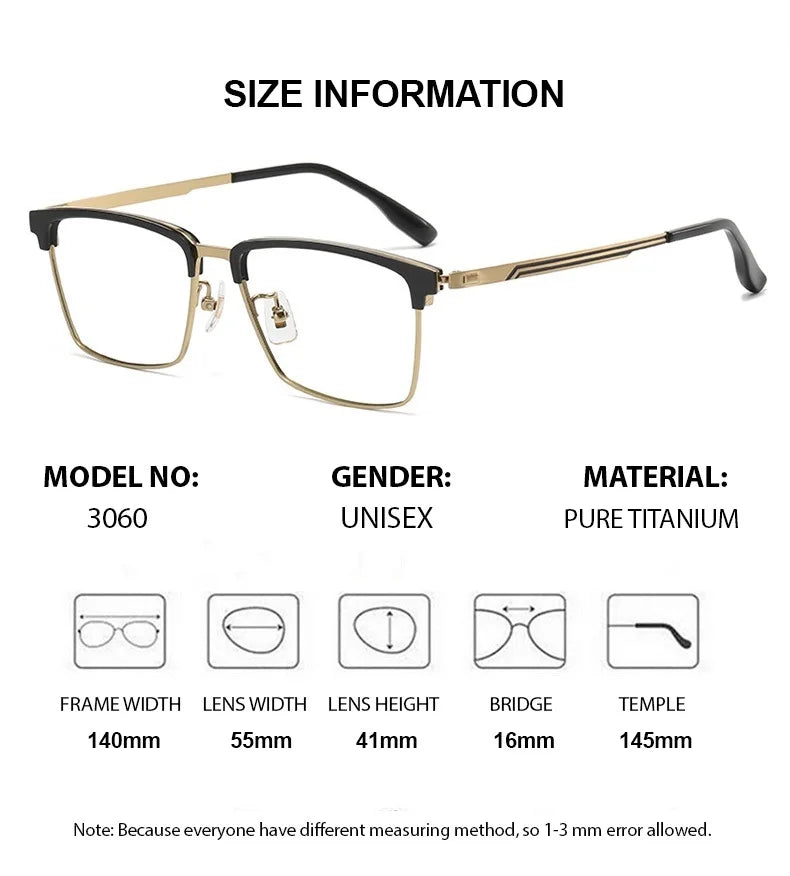 Summer Flower Unisex Full Rim Square Acetate Titanium Eyeglasses 83060 Full Rim Summer Flower