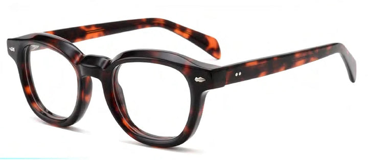 Esnbie Unisex Full Rim Round Acetate Eyeglasses SA216