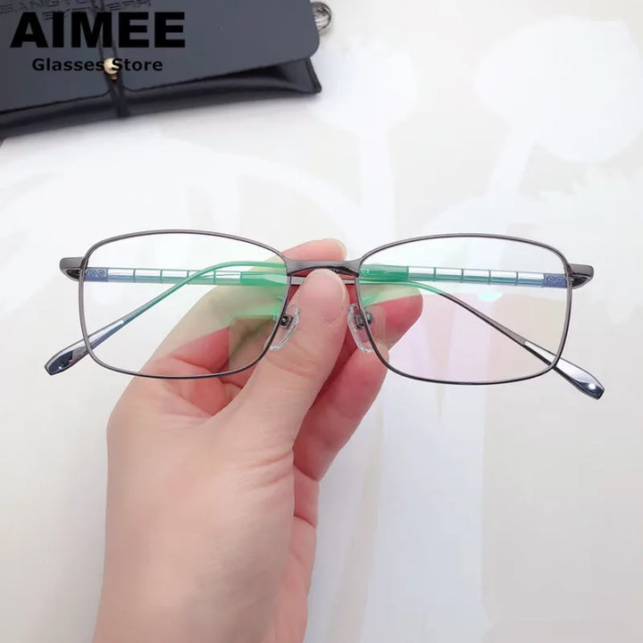 Aimee Women's Full Rim Square Titanium Eyeglasses 327019