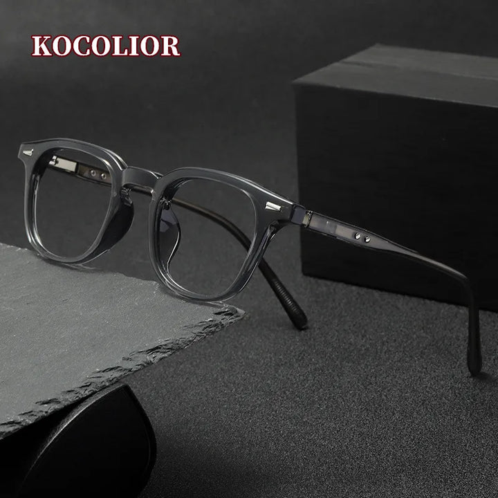 Kocolior Unisex Full Rim Square Acetate Eyeglasses L7156 Full Rim Kocolior   