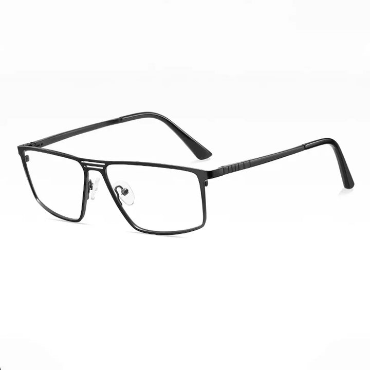Ralferty Men's Full Rim Square Double Bridge Alloy Eyeglasses 91762