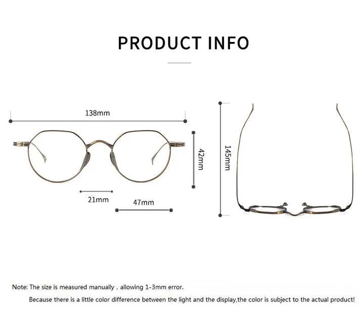 Bobbie Unisex Full Rim Flat Top Oval Titanium Eyeglasses Clip On Sunglasses 619916