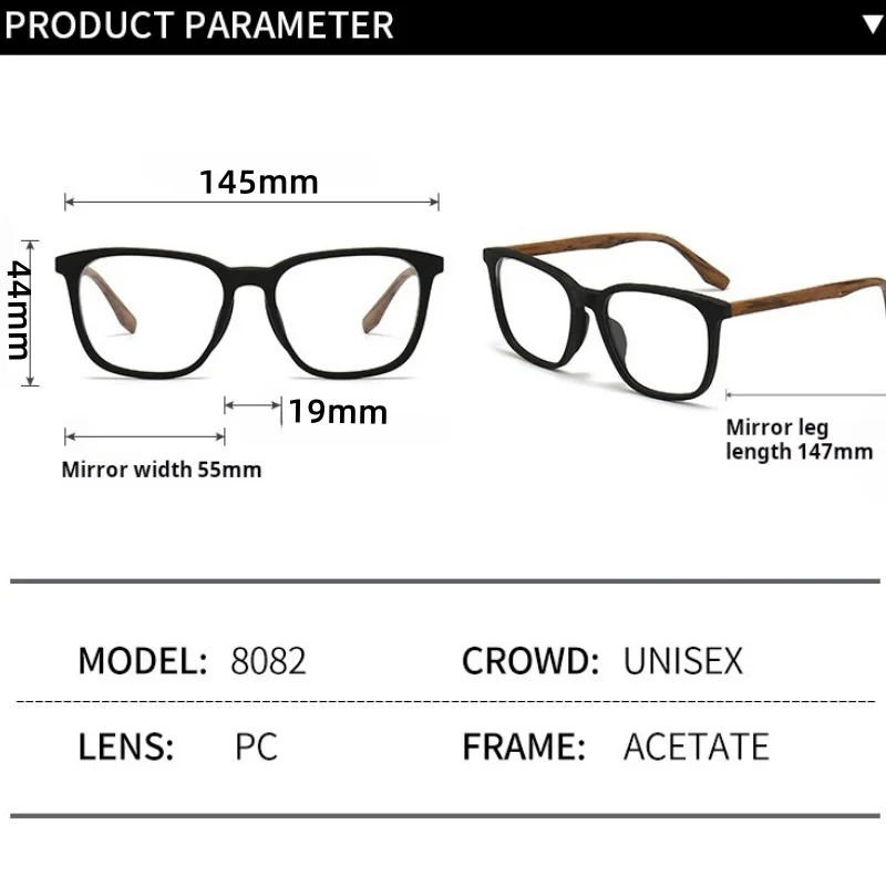 Momoja Unisex Full Rim Square Brow Line Acetate Eyeglasses 778082
