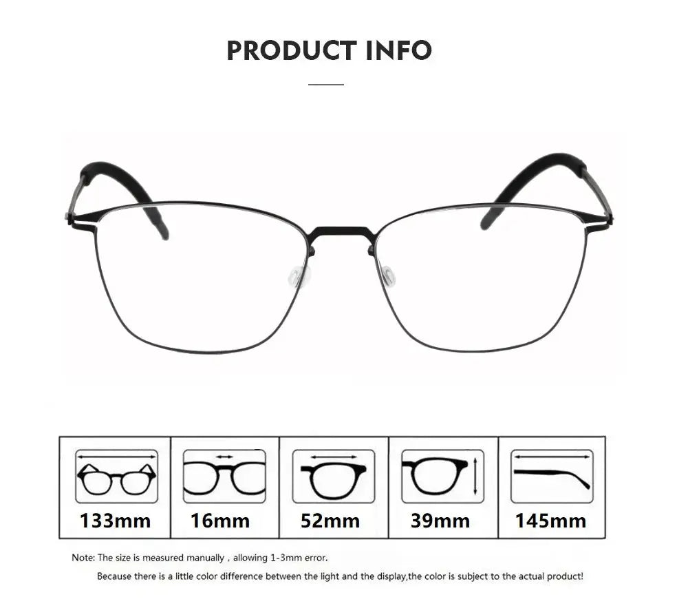 Bobbie 406700 Womens 133mm Titanium Full Rim Square Oval Frames — view 2 | Bobbie at FuzWeb