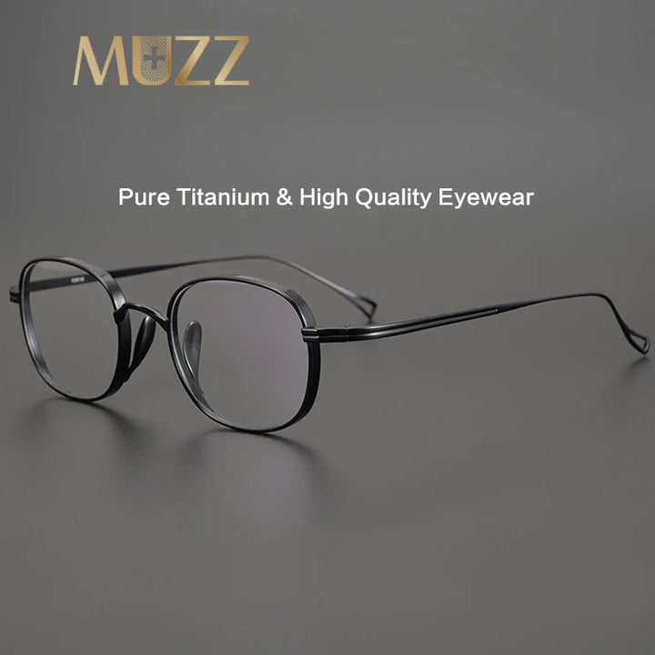 Muzz Unisex Full Rim Oval Square Titanium Eyeglasses 210518
