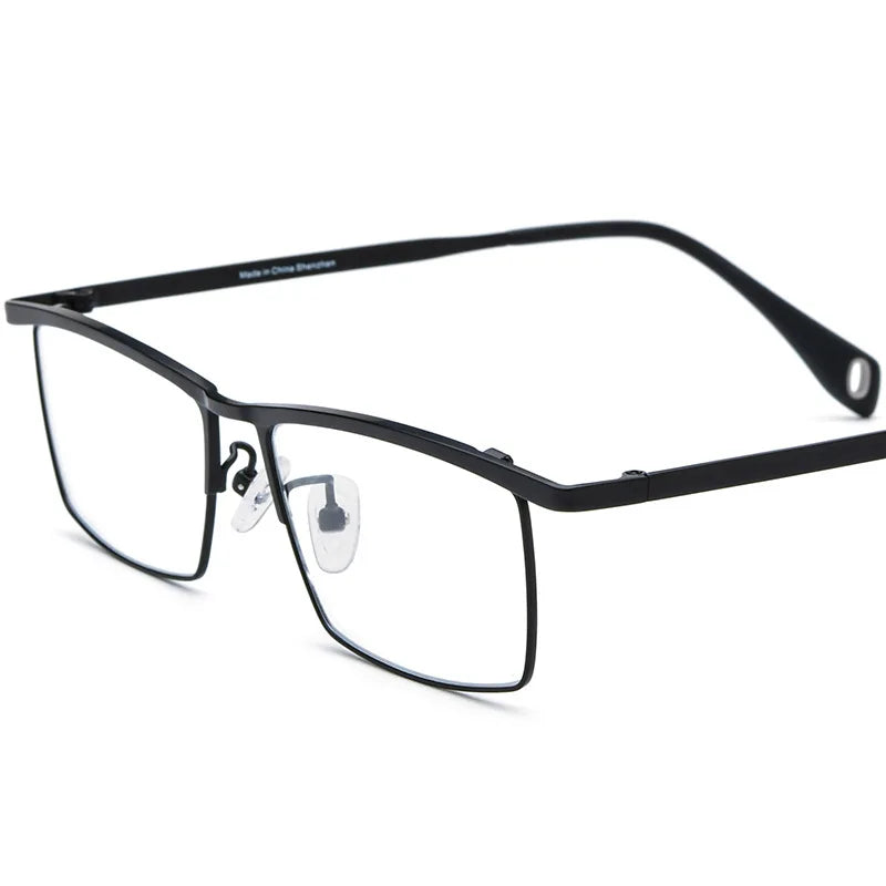 Nobler Unisex Full Rim Brow Line Square Titanium Eyeglasses 85911