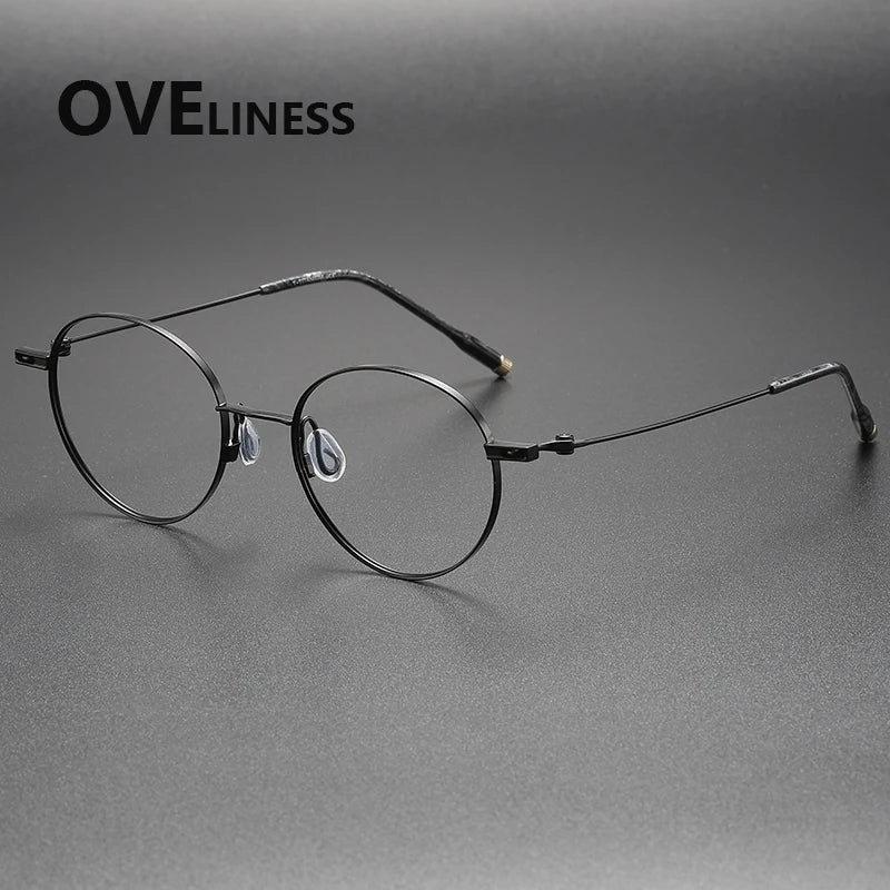 Oveliness Women's Full Rim Round Titanium Eyeglasses 22301