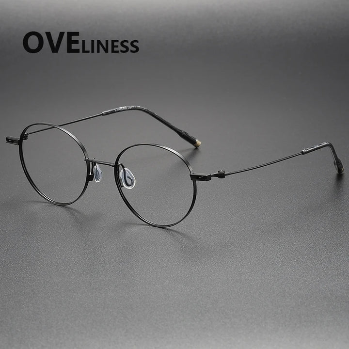 Oveliness Women's Full Rim Round Titanium Eyeglasses 22301