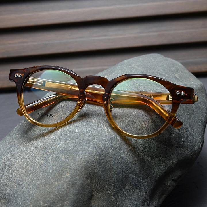 Bobbie Unisex Full Rim Round Acetate Eyeglasses NP-160