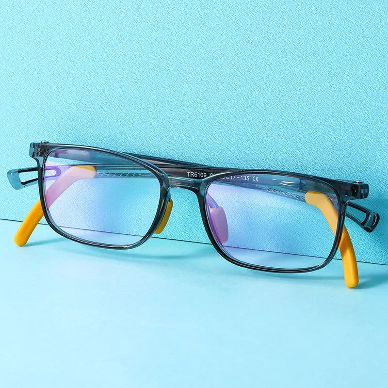 Vicky Youth Unisex Full Rim Square Tr 90 Titanium Eyeglasses 5109 Full Rim Vicky   