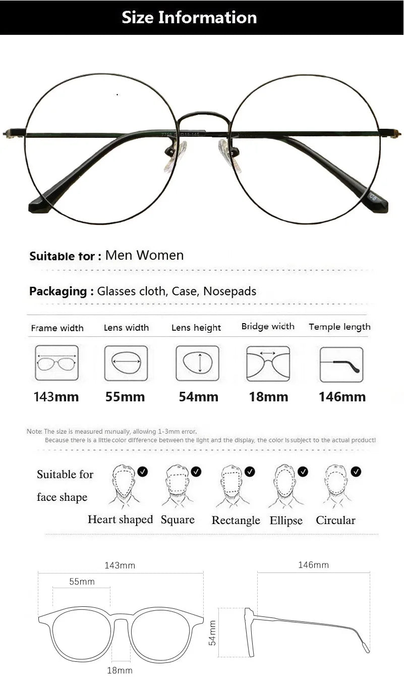 Aimee Unisex Full Rim Round Titanium Eyeglasses 33566 Full Rim Aimee   