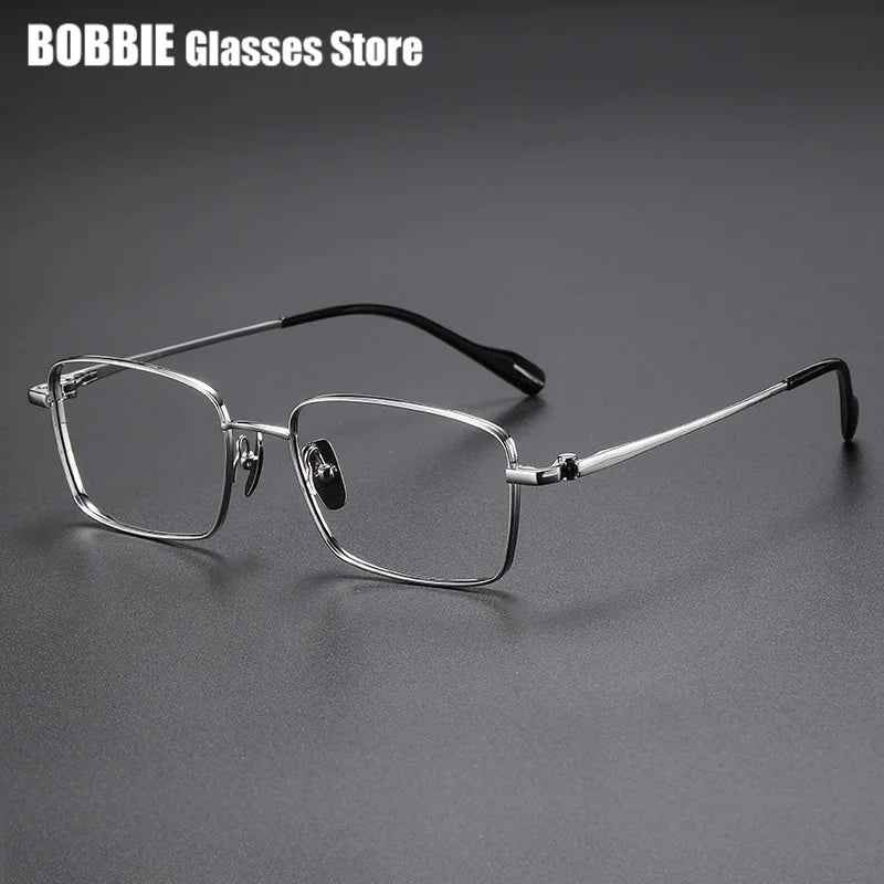 Bobbie Unisex Full Rim Polygon Square Titanium Eyeglasses 681015