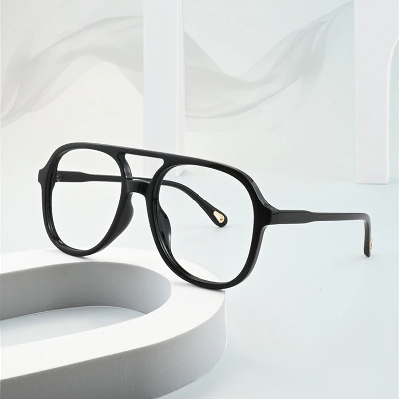 Kocolior Unisex Full Rim Square Double Bridge Tr 90 Reading Glasses 73312