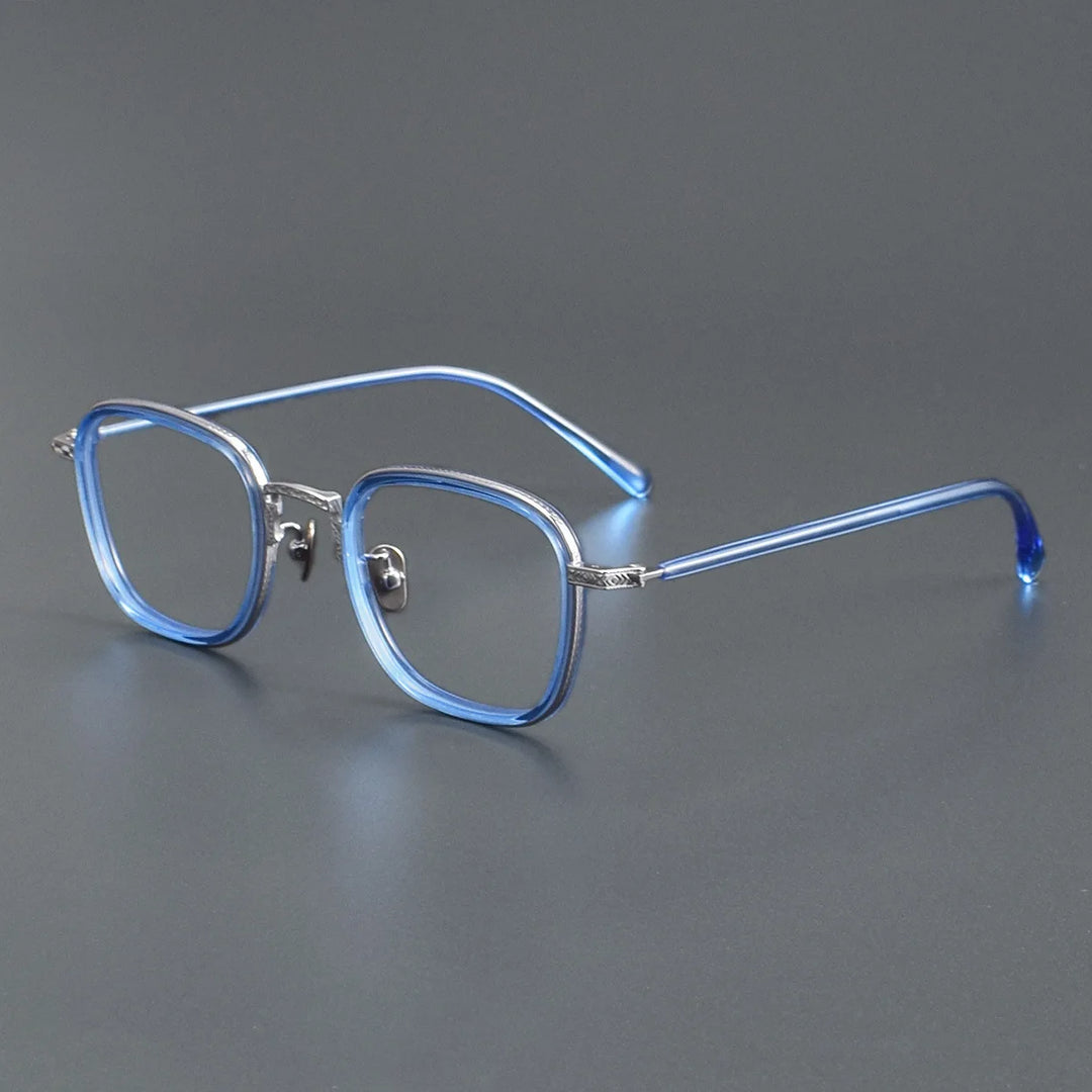 Blackmask Unisex Full Rim Square Titanium Eyeglasses BM-N043