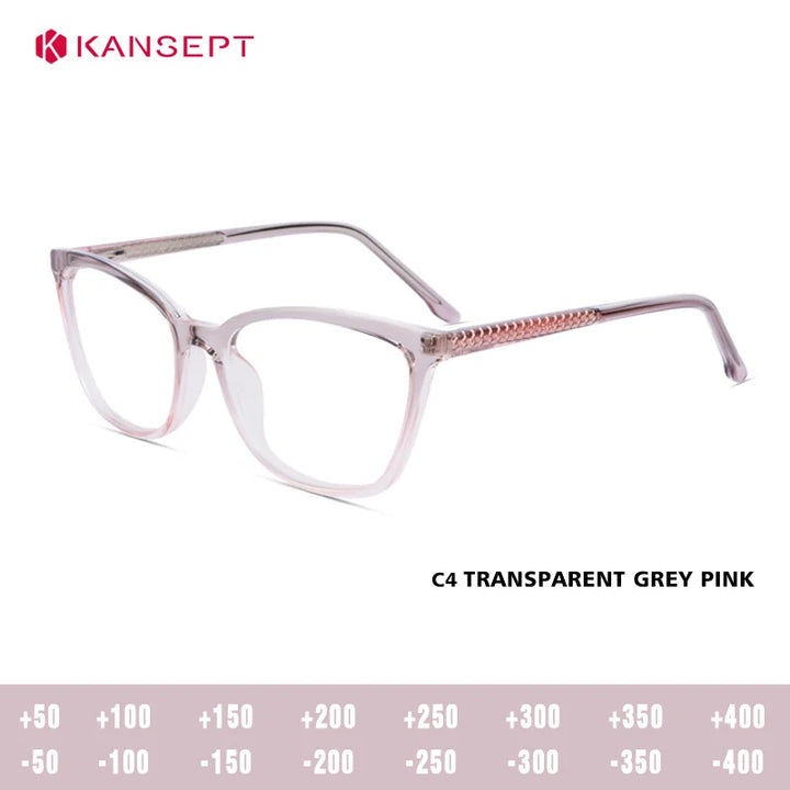 Kansept Women's Full Rim Square Tr 90 Alloy Reading Glasses 25005