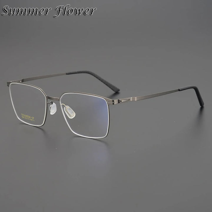 Summer Flower Women's Full Rim Square Titanium Eyeglasses 99037