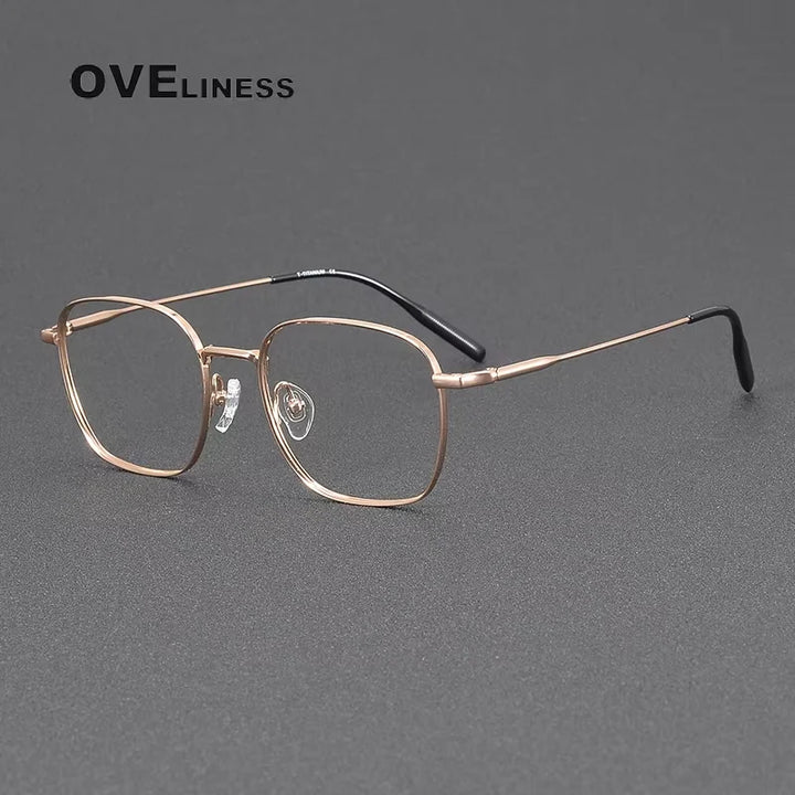 Oveliness Unisex Full Rim Square Titanium Eyeglasses 81027