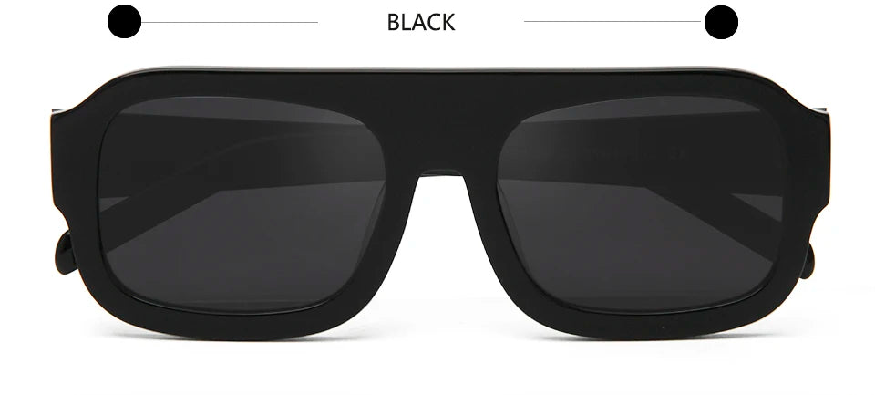 Esnbie Unisex Full Rim Square Acetate Sunglasses 240201