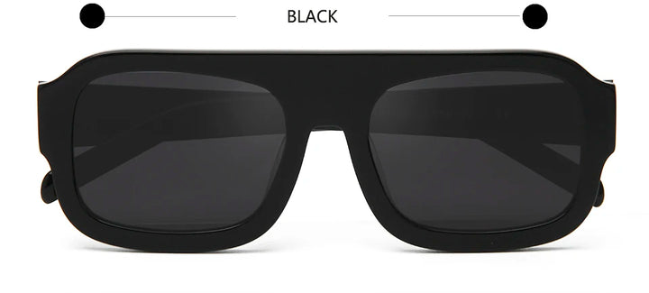 Esnbie Unisex Full Rim Square Acetate Sunglasses 240201
