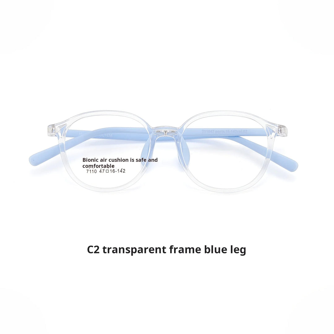 Xbora Unisex Youth's Full Rim Oval Square Tr 90 Silicone Eyeglasses 7110