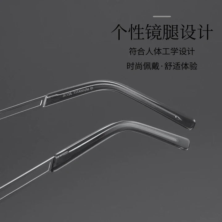Bclear Unisex Semi Rim Oval Alloy Eyeglasses MY-124221