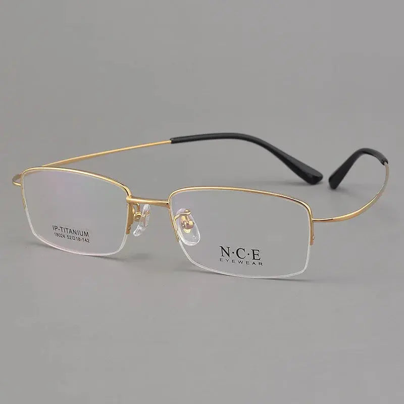 Hdcrafter Unisex Full Rim Rectangle Titanium Frames 180240 Hdcrafter Eyeglasses