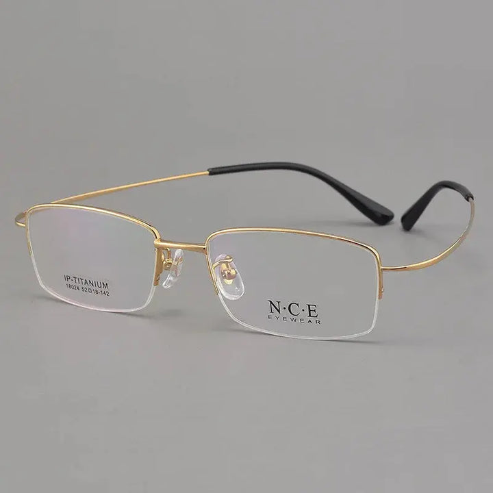 Hdcrafter Unisex Full Rim Rectangle Titanium Frames 180240 Hdcrafter Eyeglasses