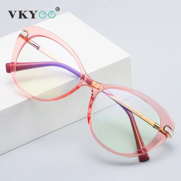 Vicky Women's Full Rim Square Acetate Stainless Steel Reading Glasses 2088 Reading Glasses Vicky   